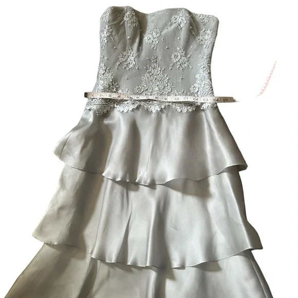 Rickie Freeman Teri Jon 100%Silk Dress Size 2 - Picture 11 of 12